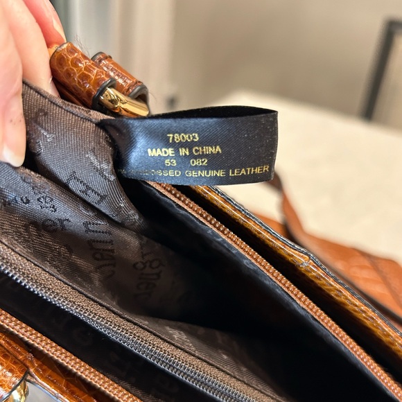 Etienne Aigner Embossed Leather Handbag - Picture 7 of 11